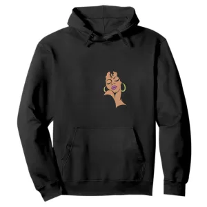 Black Queen Hoodie Lady Curly Natural Afro African American Ladies TS01