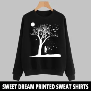 BLACK SWEET DREAM PRINTED SWEAT SHIRT