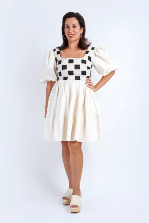 Black/Ivory Crochet Dress