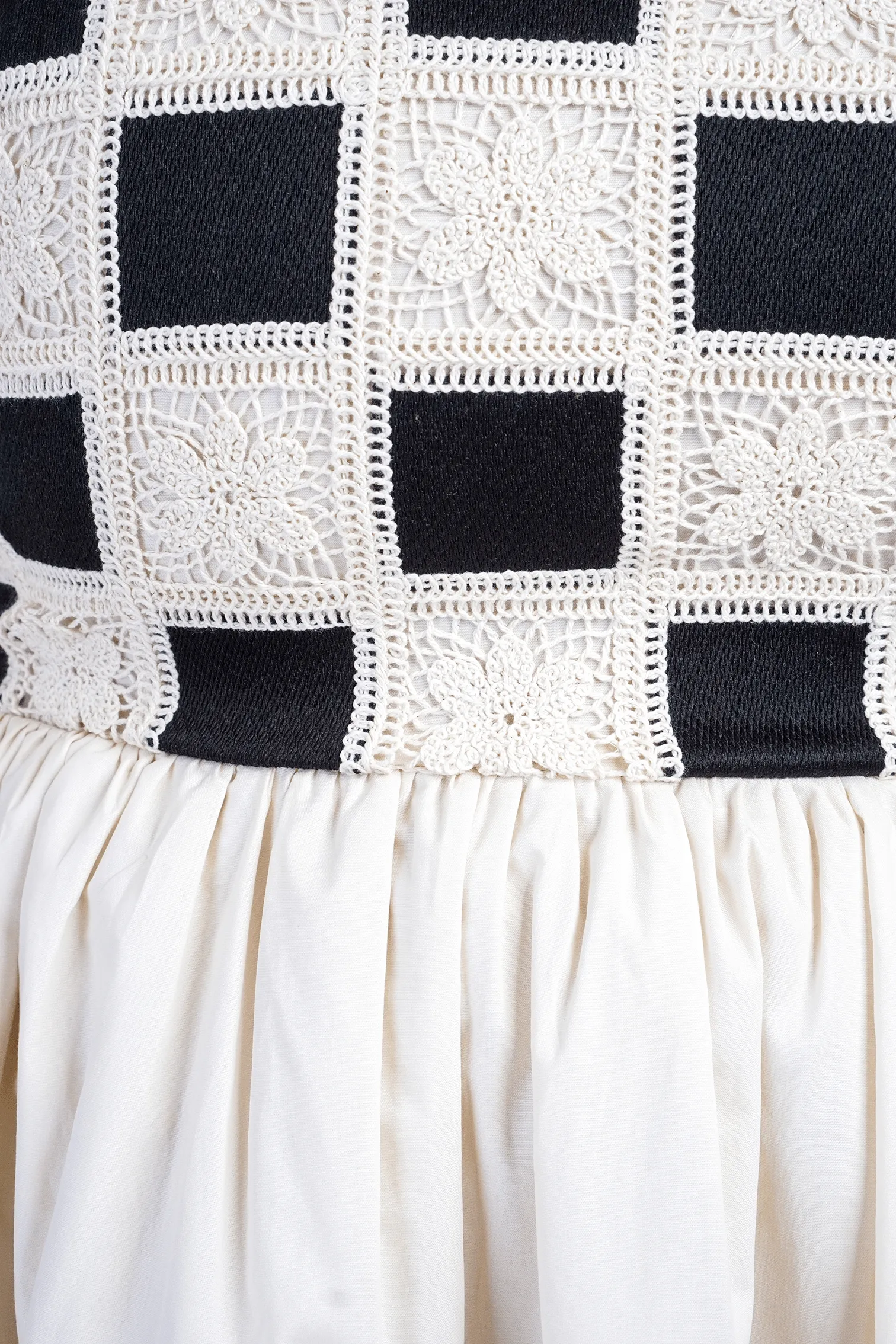 Black/Ivory Crochet Dress