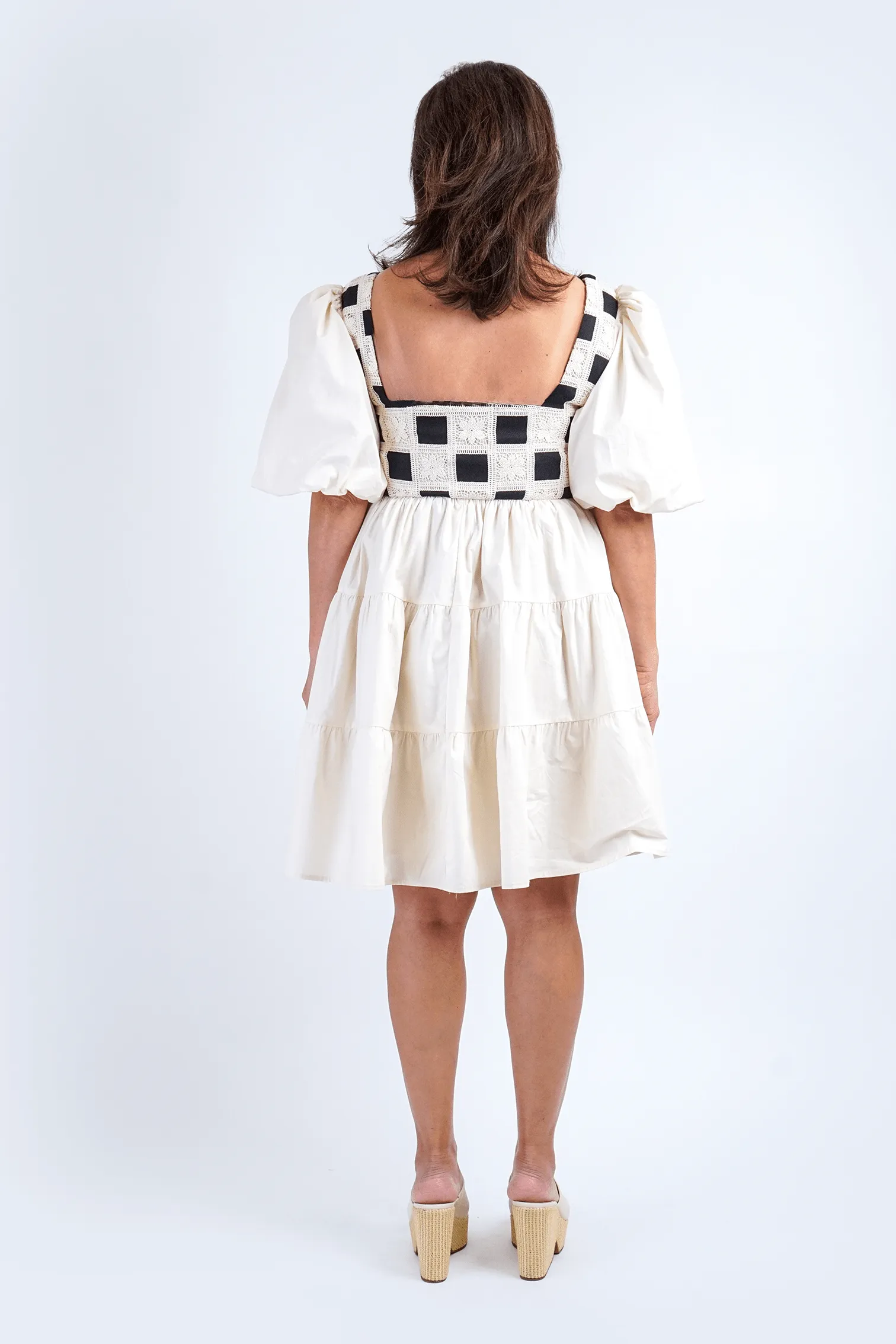 Black/Ivory Crochet Dress