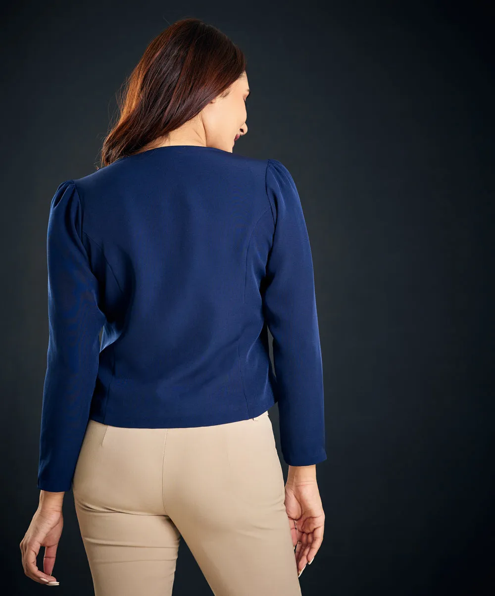 Blue And White Doll Blazer