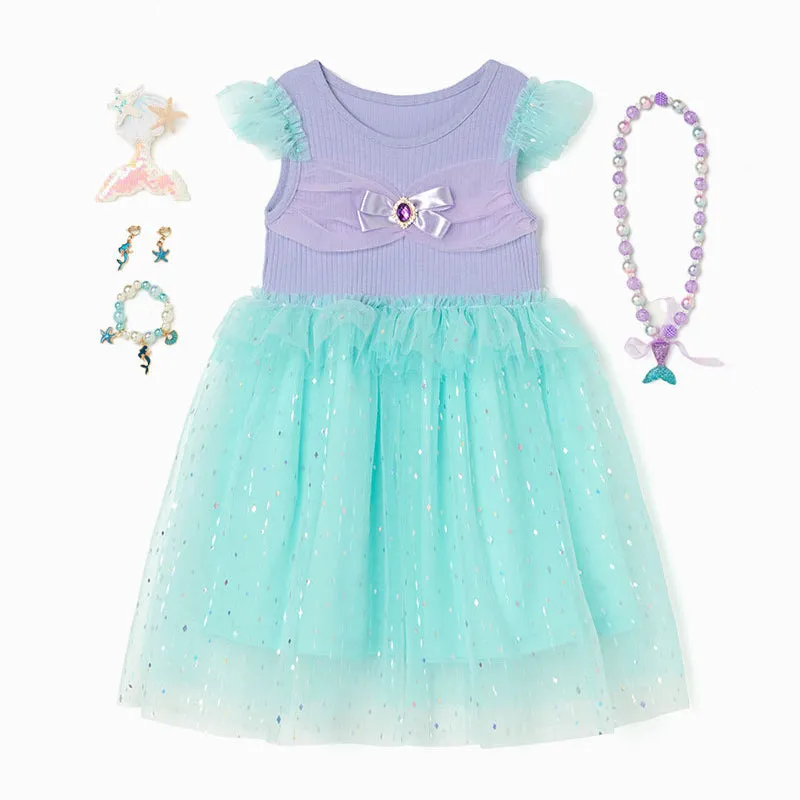 Blue Sea Princess Dress With Accessories Set 2305OZ11