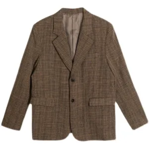 Brown Plaid Blazer