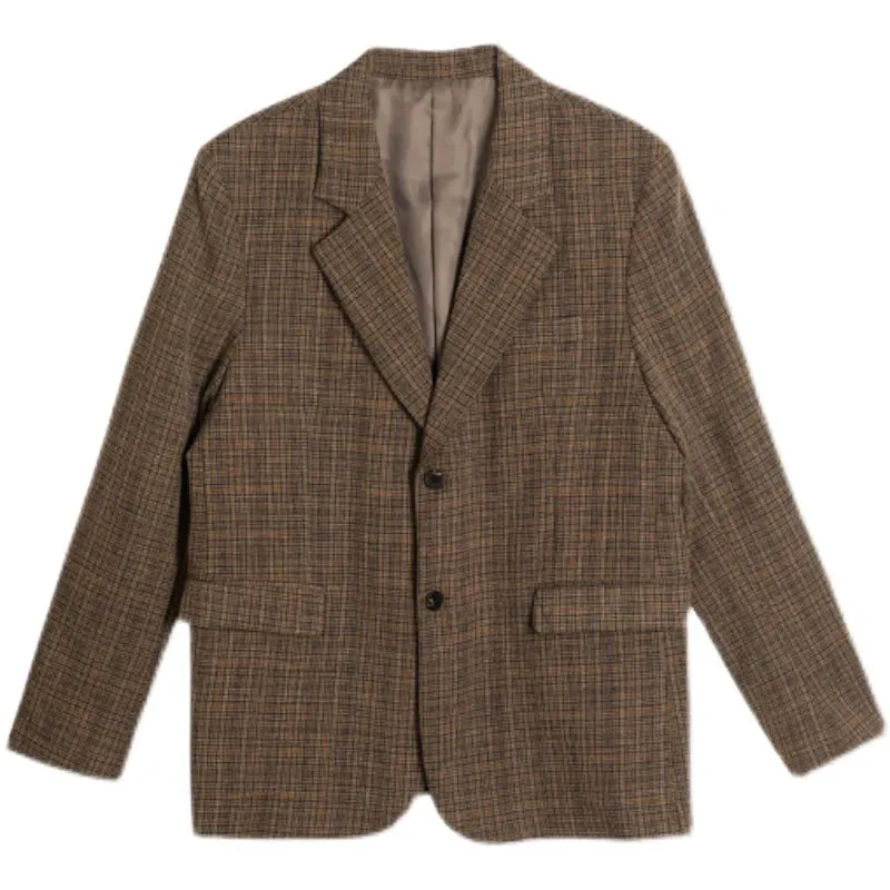 Brown Plaid Blazer