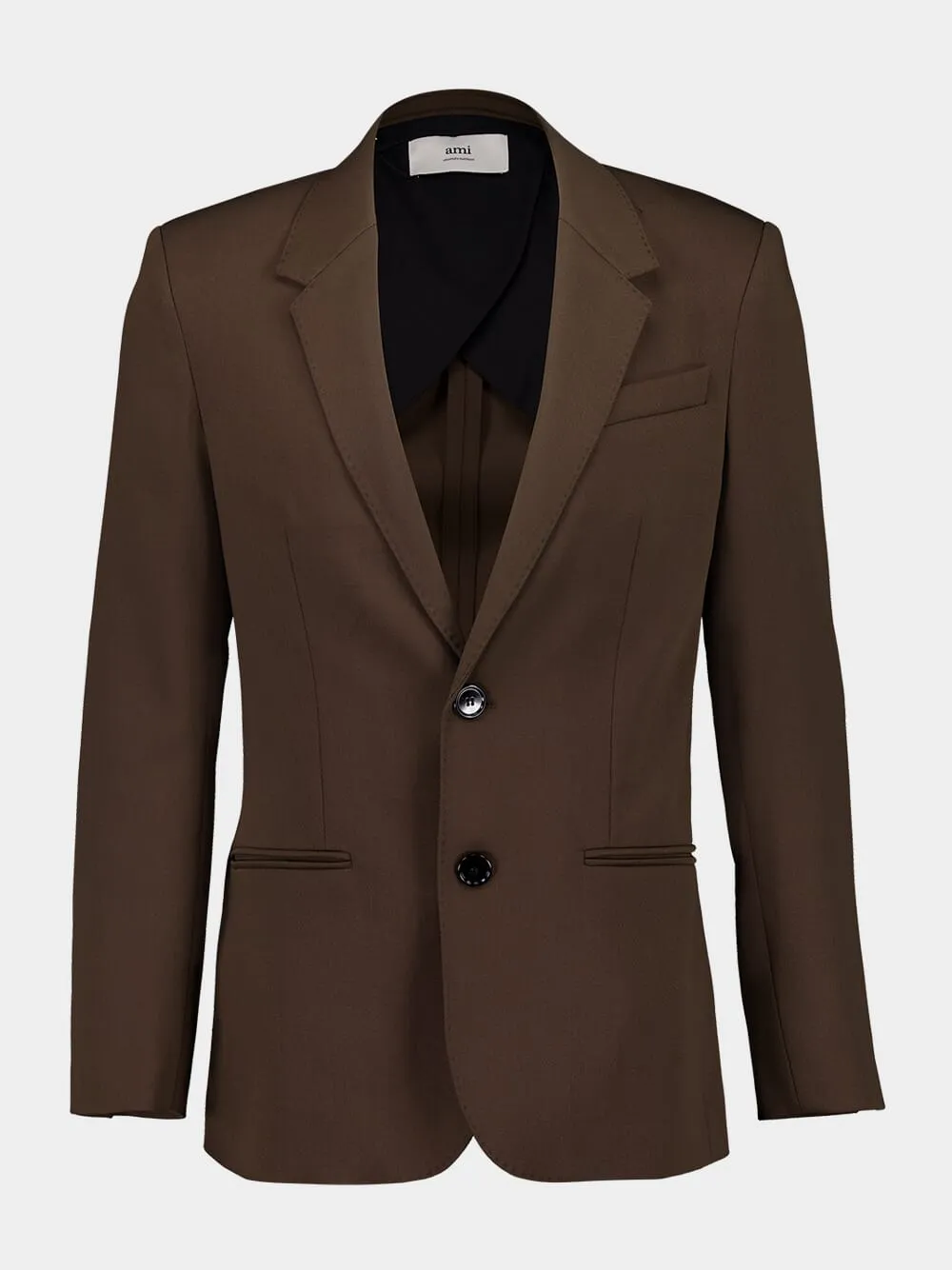 Brown Wool Semi-Lined Jacket