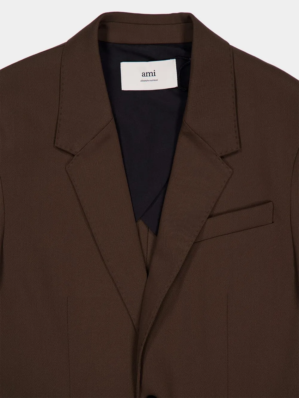 Brown Wool Semi-Lined Jacket