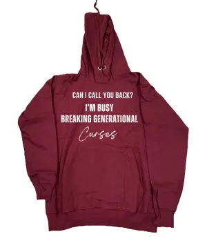 Burgundy Call You Back Hoodie