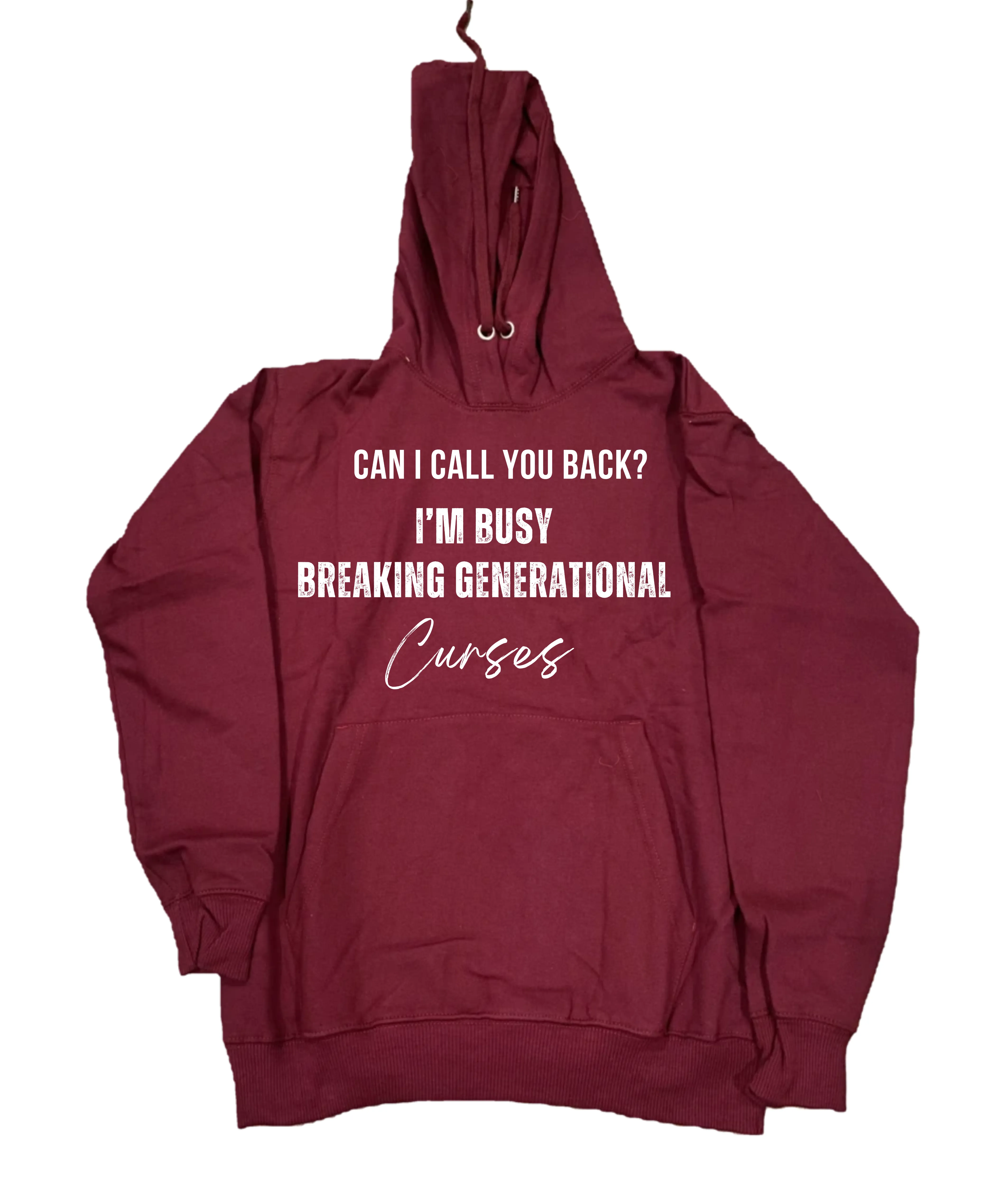 Burgundy Call You Back Hoodie