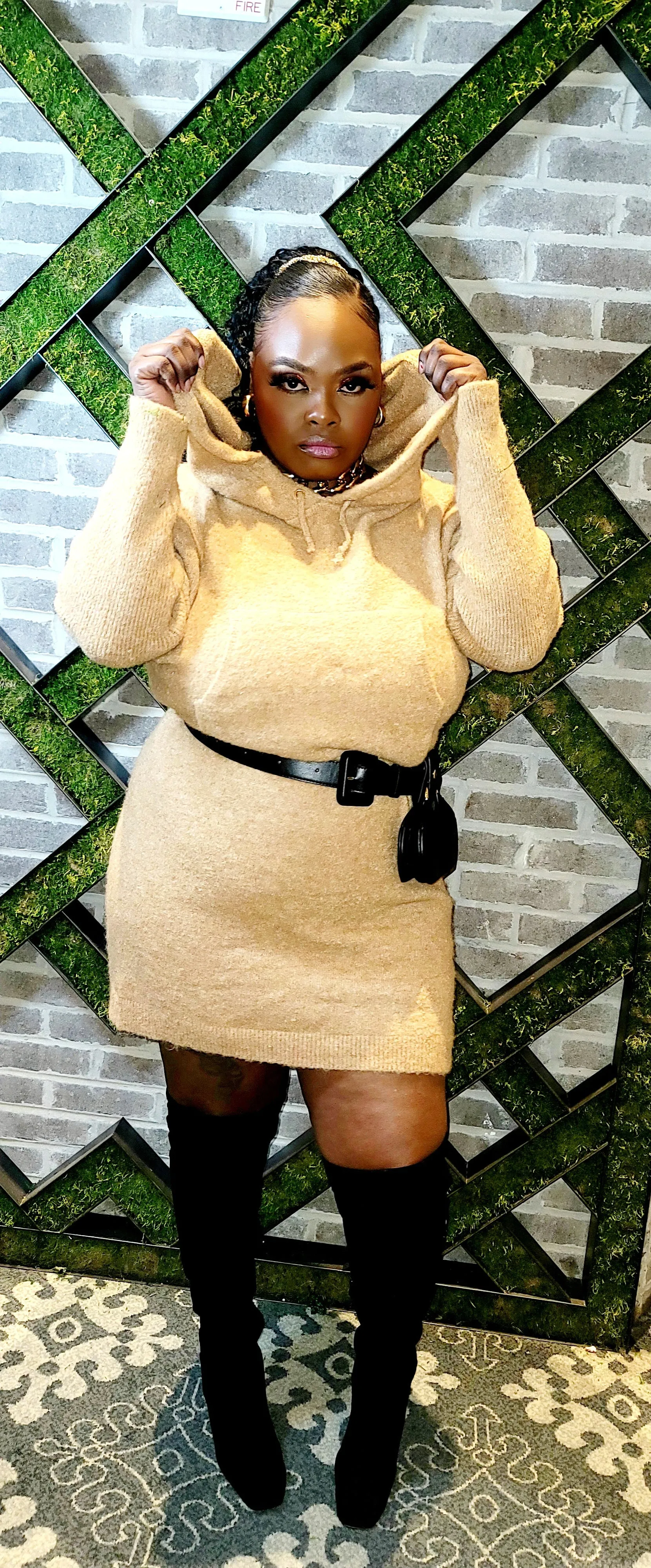 Camel Caramel Sweater Dress