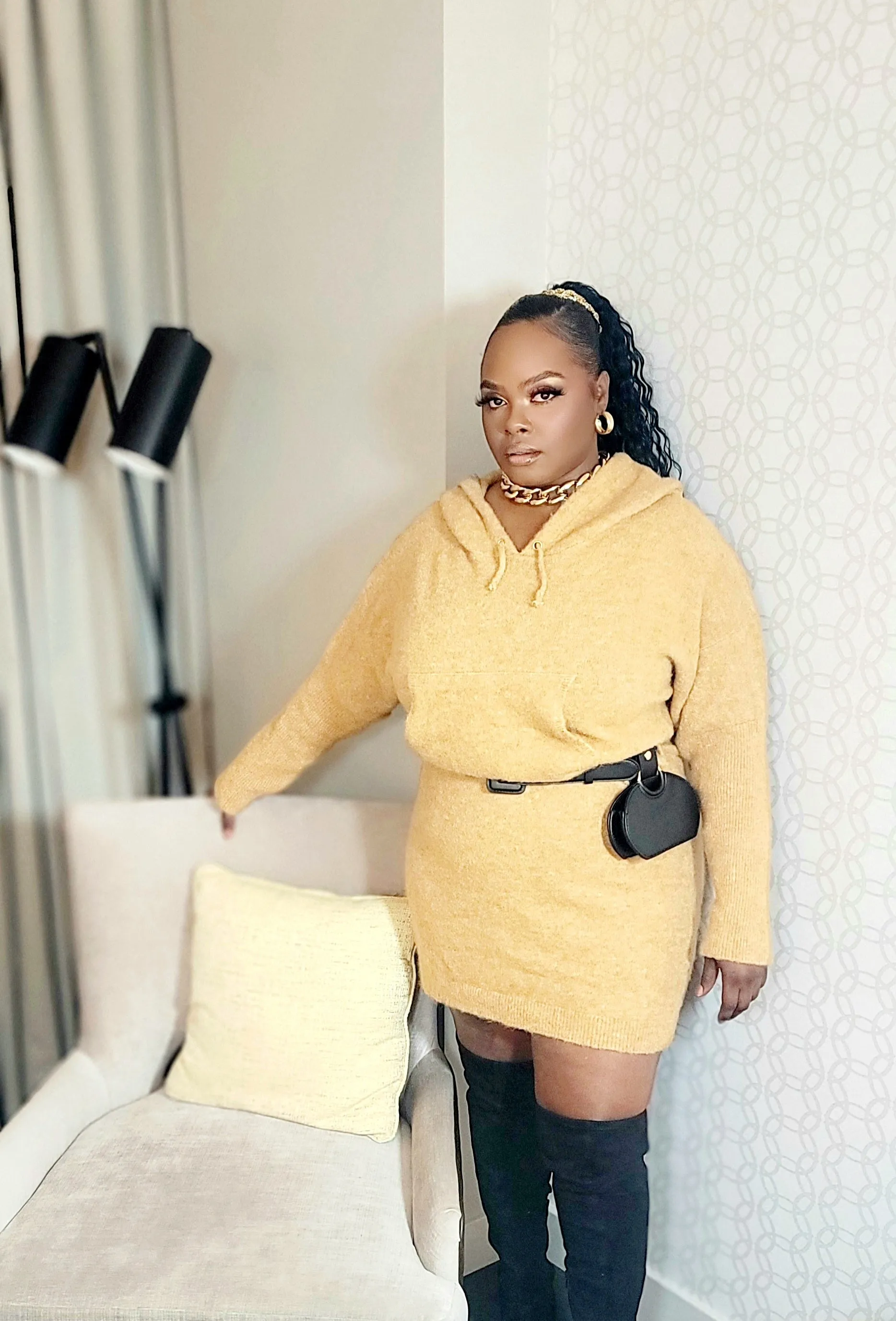 Camel Caramel Sweater Dress