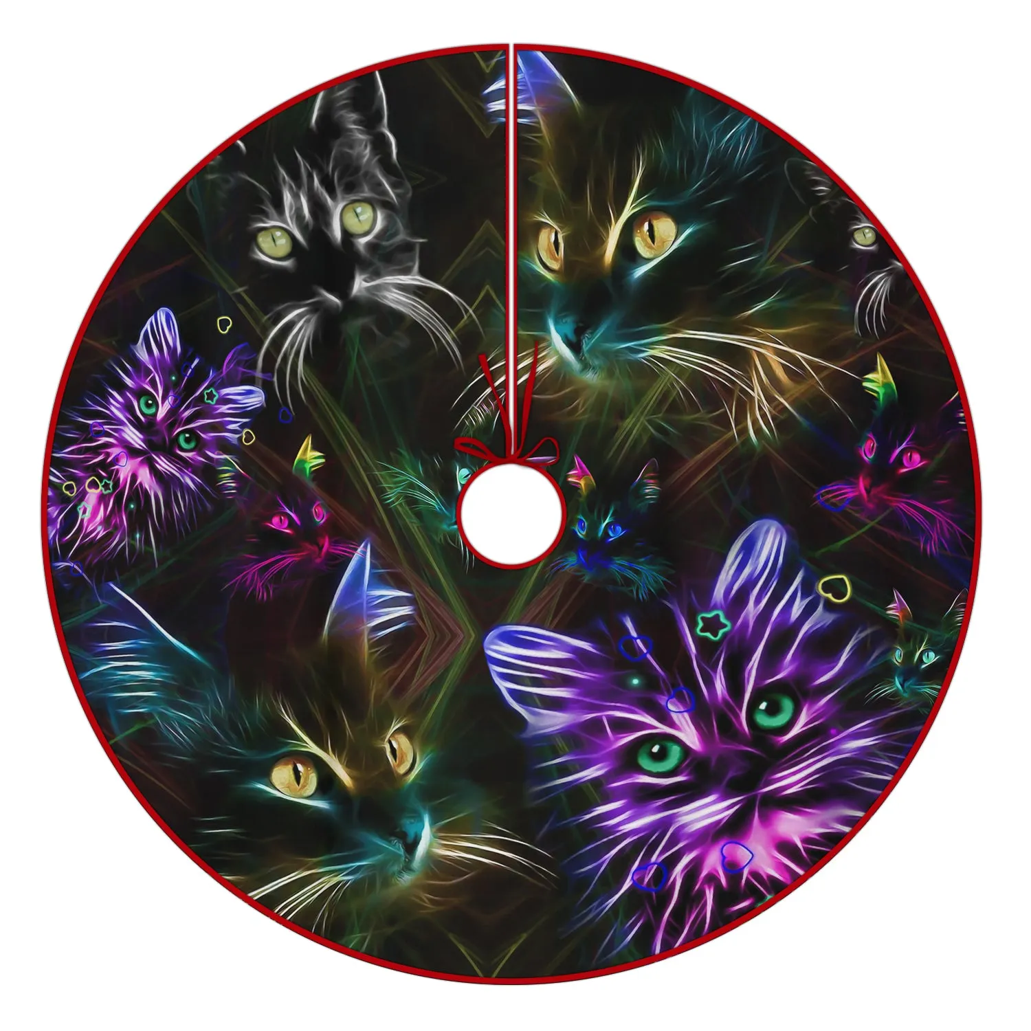 Cat Christmas Tree Skirt - Fuly25