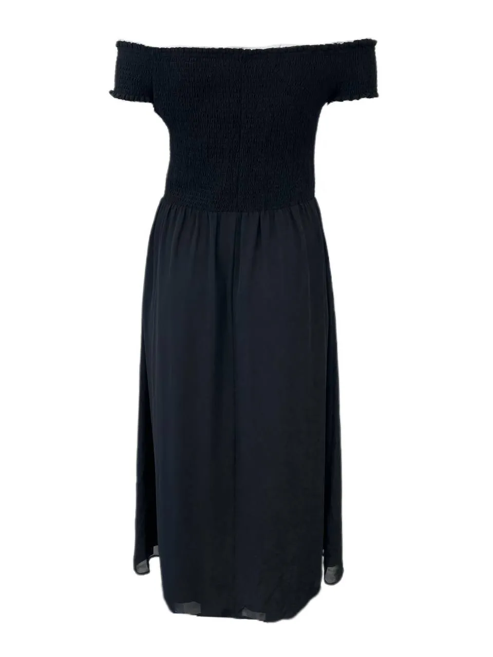 CeCe Women's Rich Black Off The Shoulder Maxi Dress Size XL NWT
