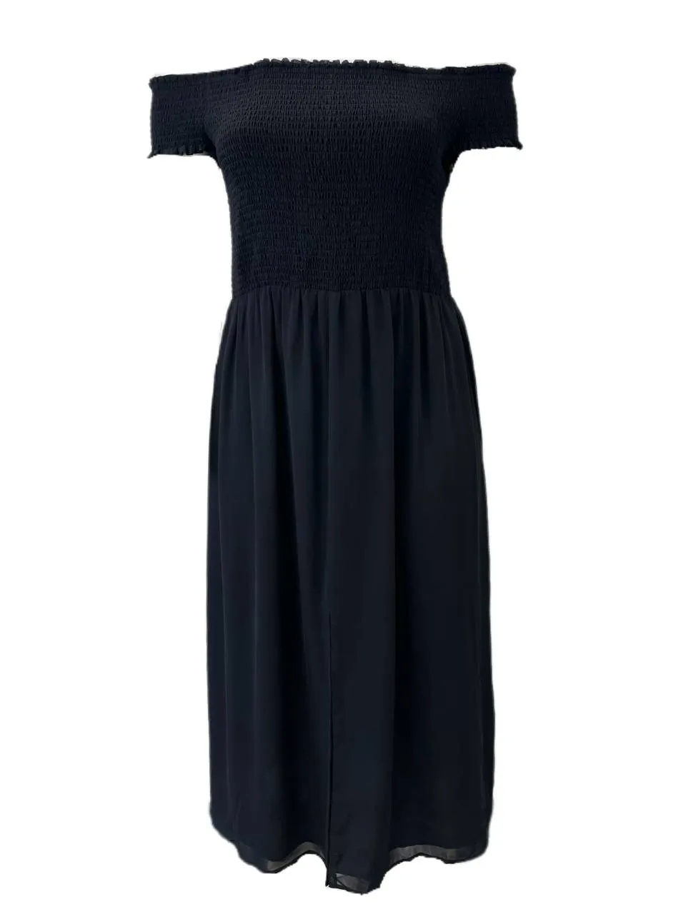 CeCe Women's Rich Black Off The Shoulder Maxi Dress Size XL NWT