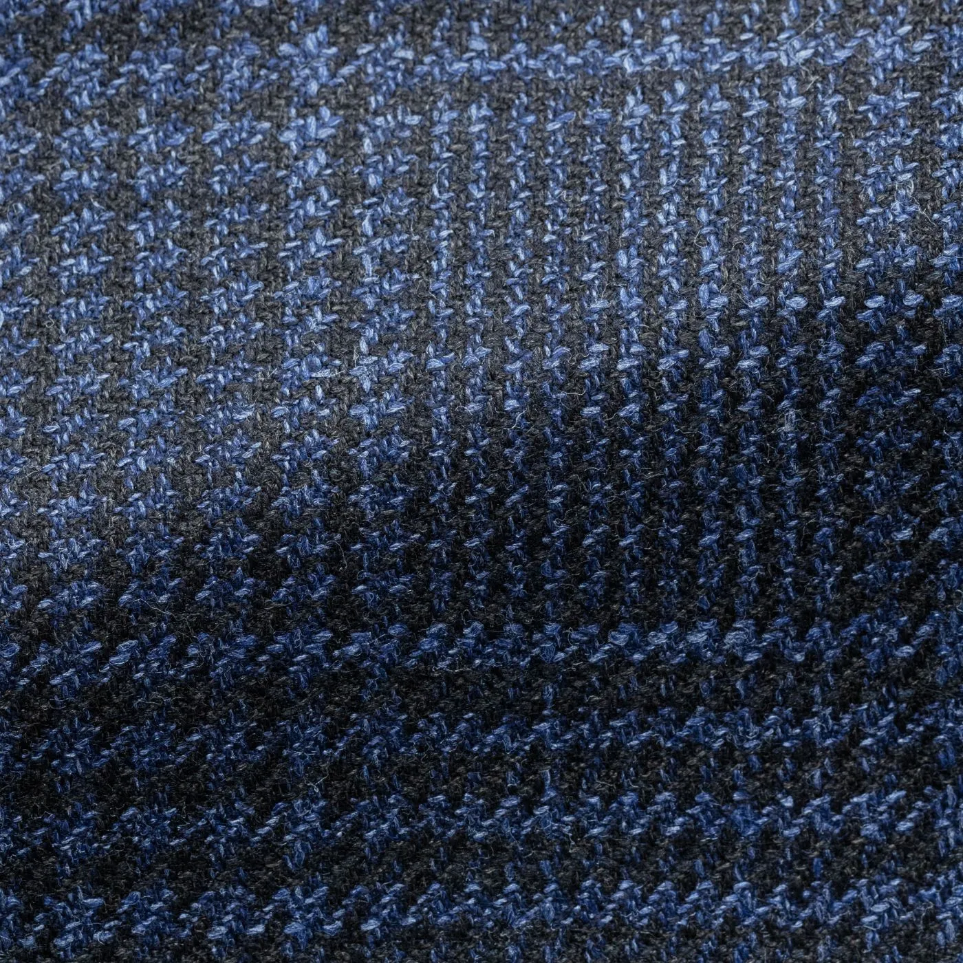 Cerruti Royal Blue Wool & Silk with Glencheck