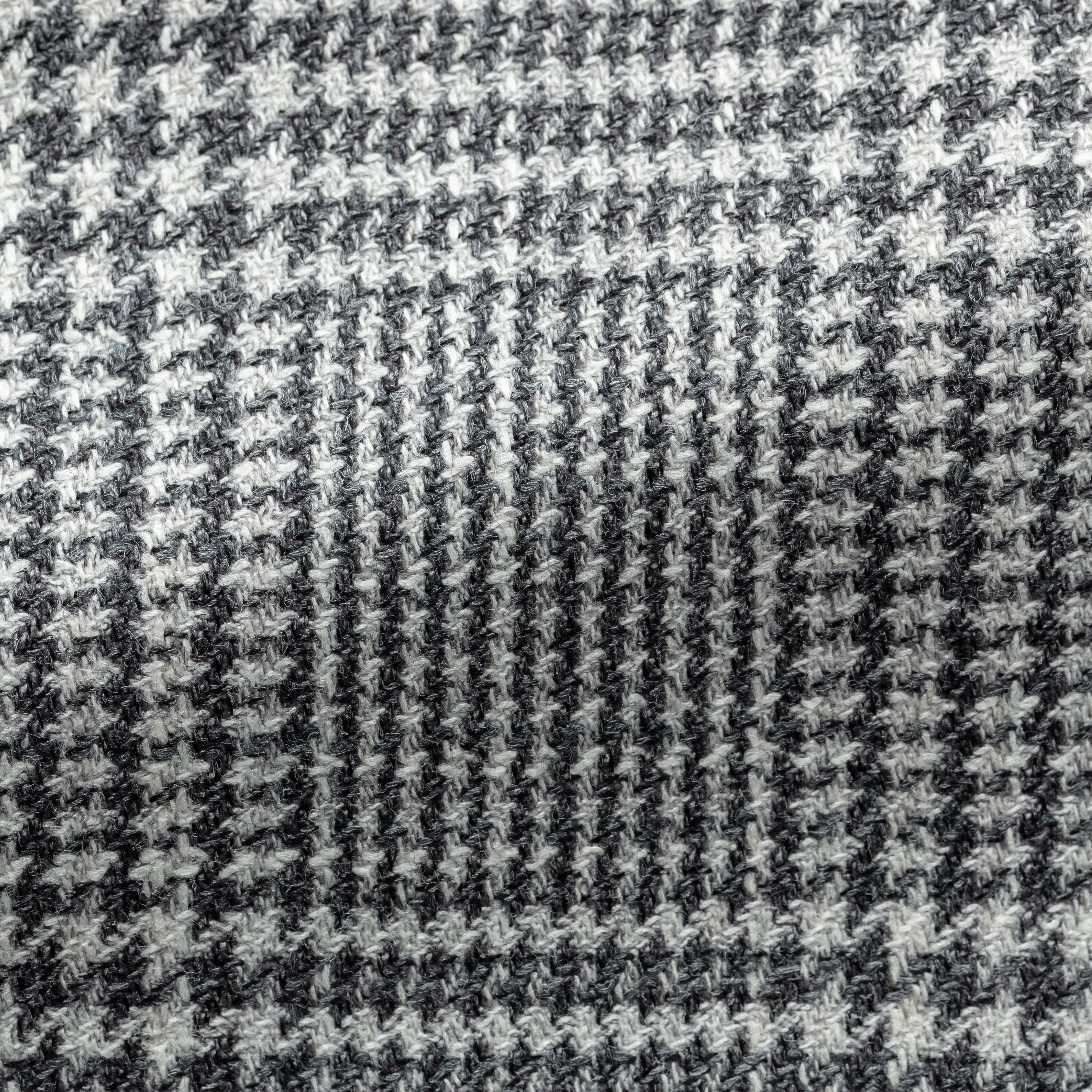 Cerruti Storm Grey Wool & Silk with Glencheck