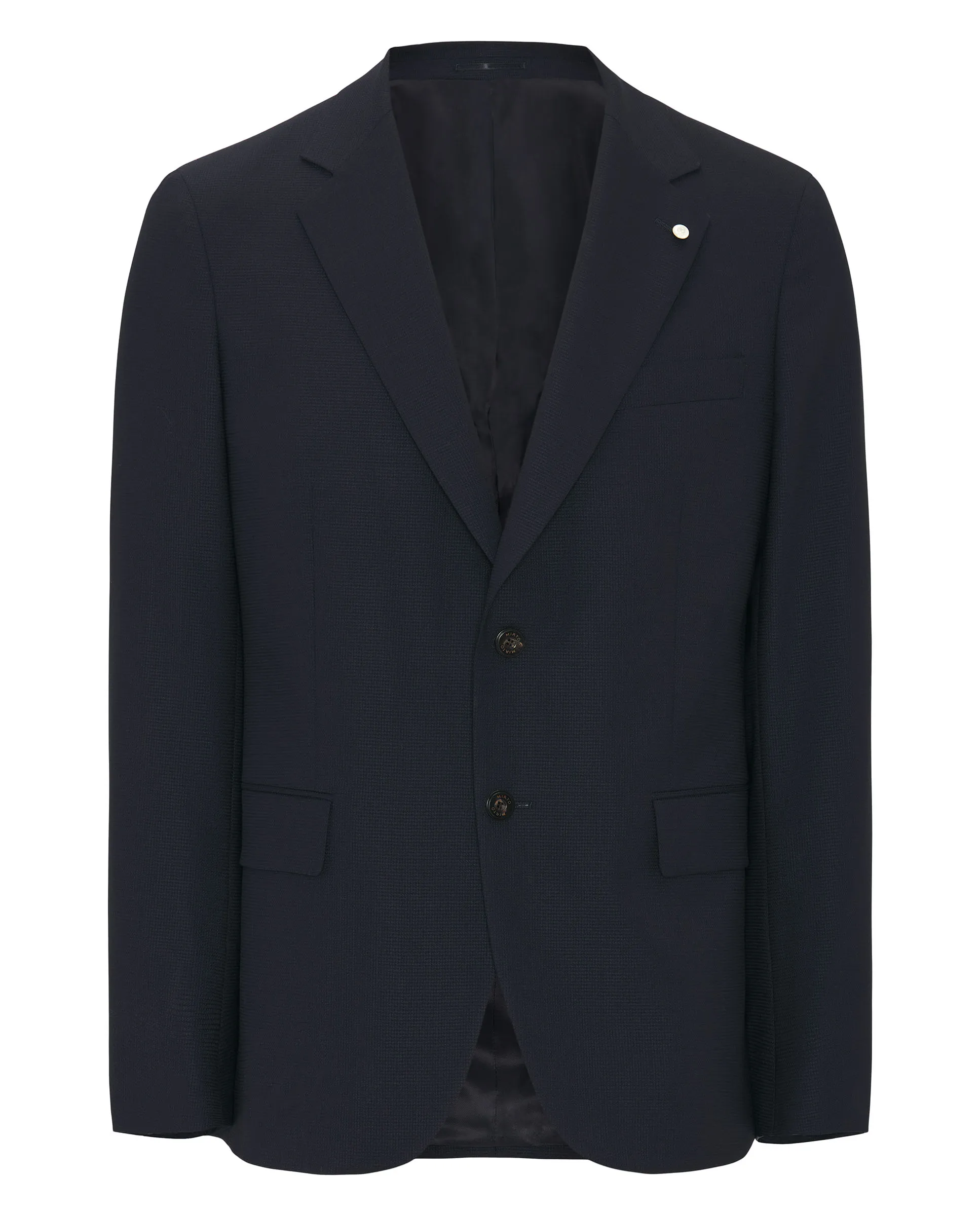 Chaqueta azul oscuro microestructura