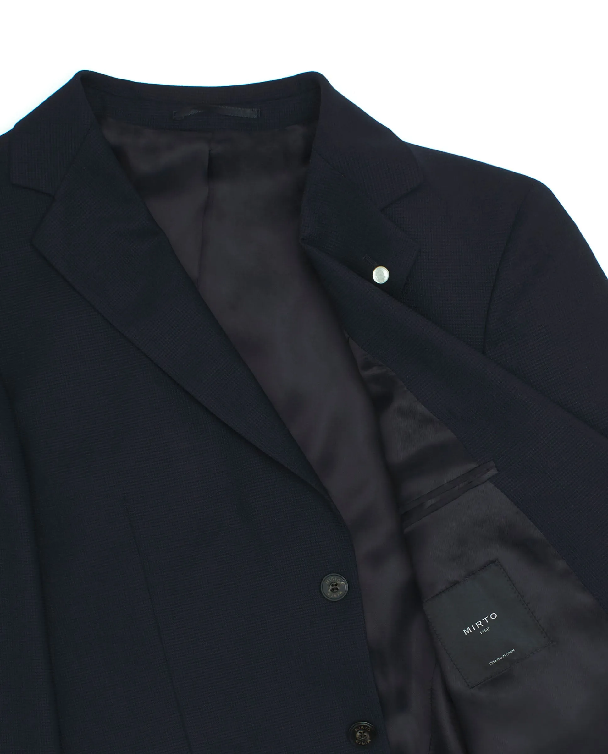 Chaqueta azul oscuro microestructura