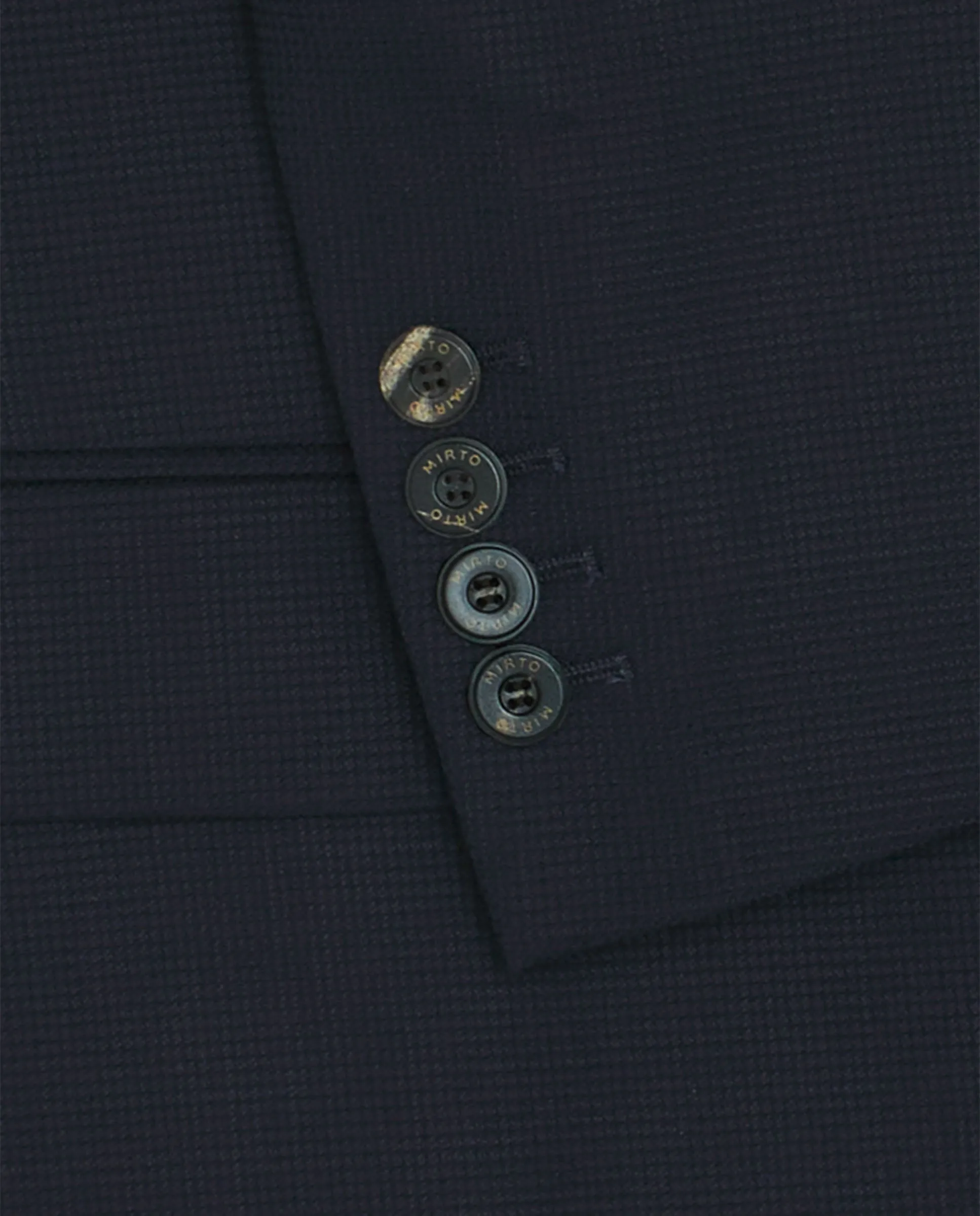 Chaqueta azul oscuro microestructura