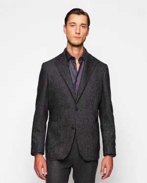 Chaqueta de donegal gris marengo