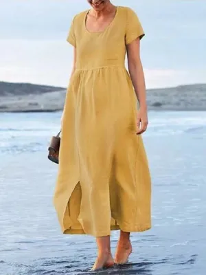 Charmantes Midikleid mit Taschen – Lässige Eleganz trifft Funktionalität