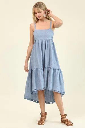 Circle Of Love Hi-Low Hem Midi Dress-Pre-Order