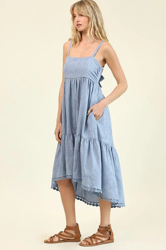 Circle Of Love Hi-Low Hem Midi Dress-Pre-Order