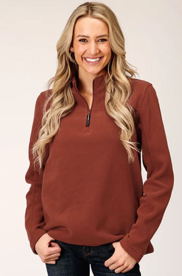 CL03-098-0692-6158 Ladies L/S Micro Fleece Pullover 1/4 Zip