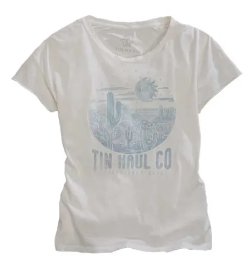 CL10-039-0501-0909 Ladies T-Shirt Tin Haul Blue Moon Scenery Screen