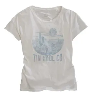 CL10-039-0501-0909 Ladies T-Shirt Tin Haul Blue Moon Scenery Screen