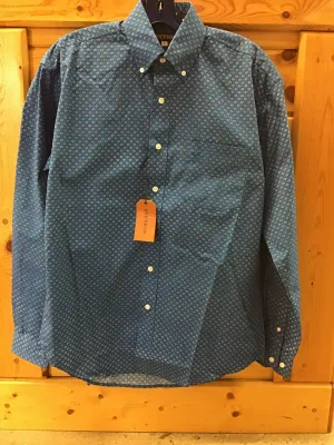 CL11-001-0526-0591-XL-Blue Shirt Roper L/S Palm Foulard