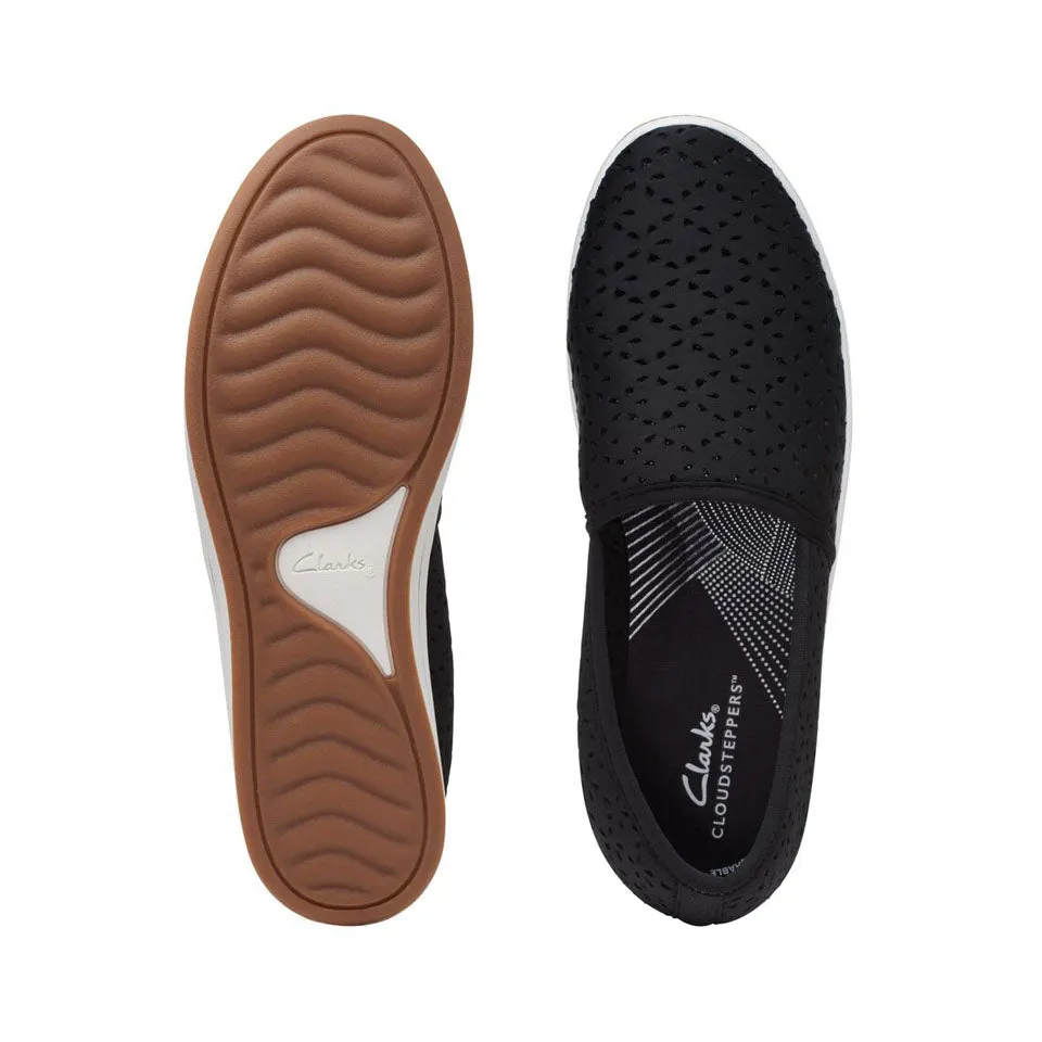 Clarks Women's Breeze Emily Black | White