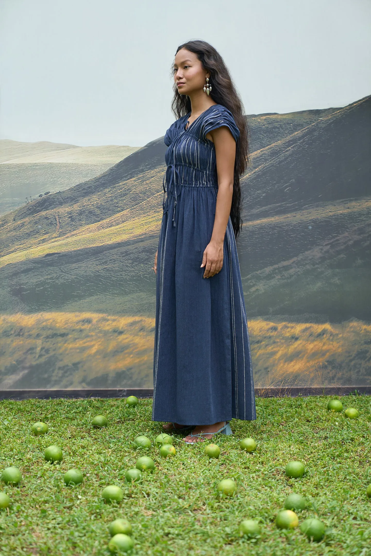 Cobalt Tie Up Dress