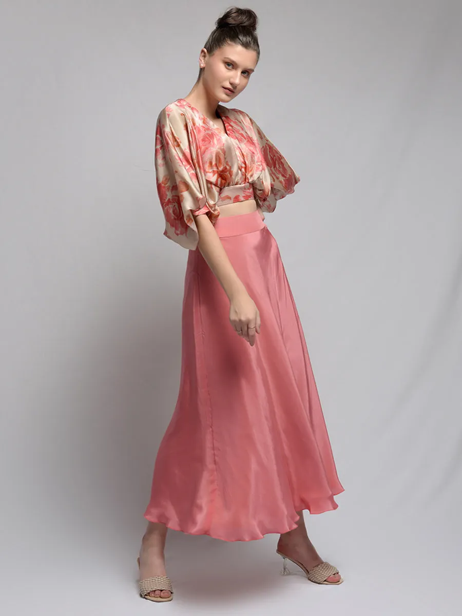 Coral Spread Skirt