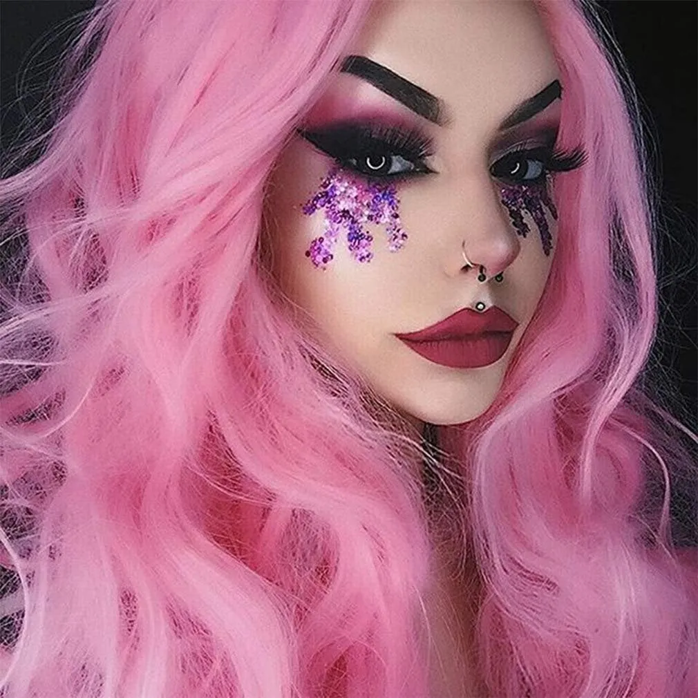 Cotton candy pink | synthetic daily wear 24" wig |top trendy hairstyle | best quality heat resistant fiber | real human hair look and feel
