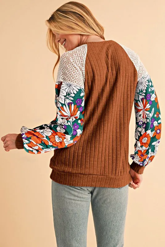 Cotton Stripe Sweatshirt