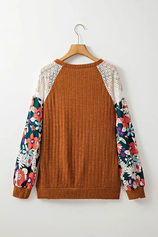 Cotton Stripe Sweatshirt