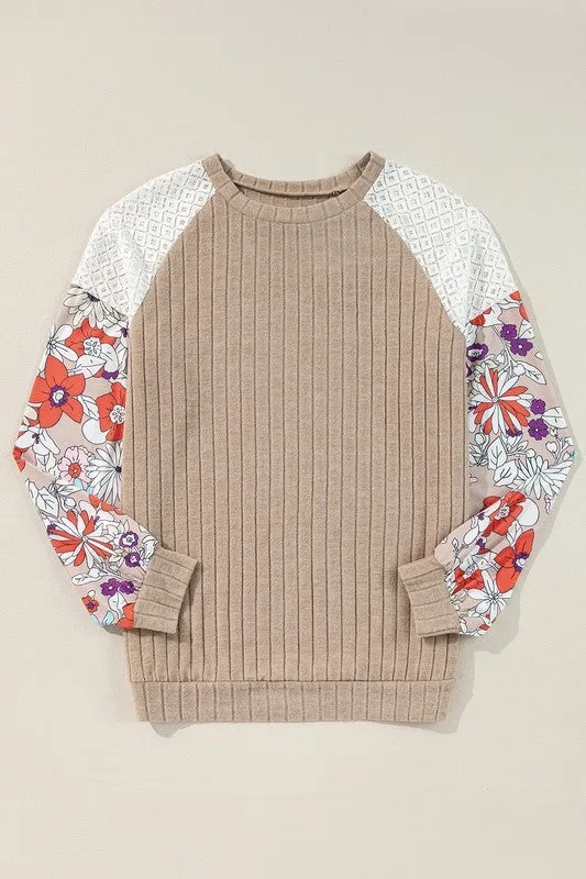 Cotton Stripe Sweatshirt