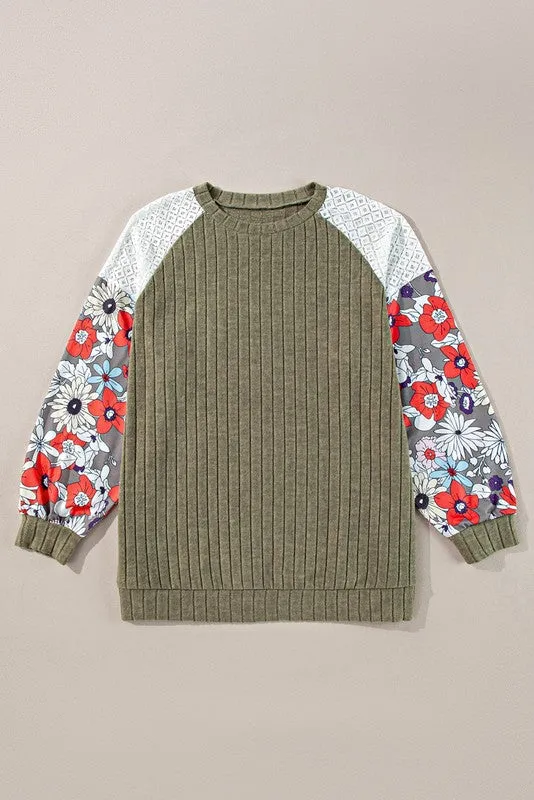 Cotton Stripe Sweatshirt