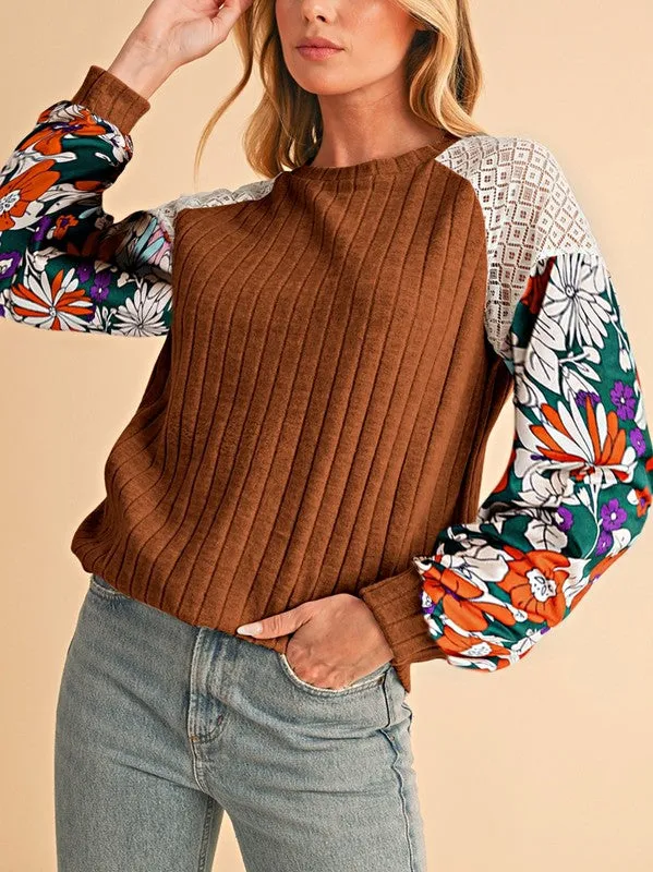 Cotton Stripe Sweatshirt