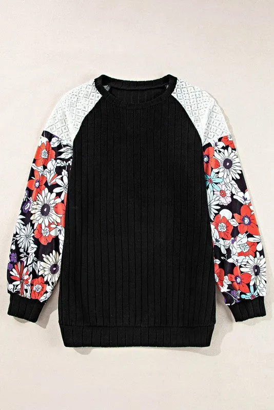 Cotton Stripe Sweatshirt