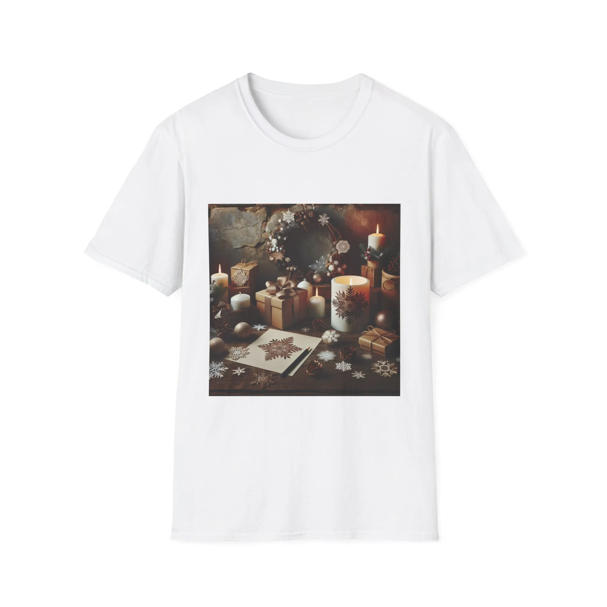 Cozy Holiday Vibes Unisex Softstyle T-Shirt - Perfect Gift for Christmas Celebrations
