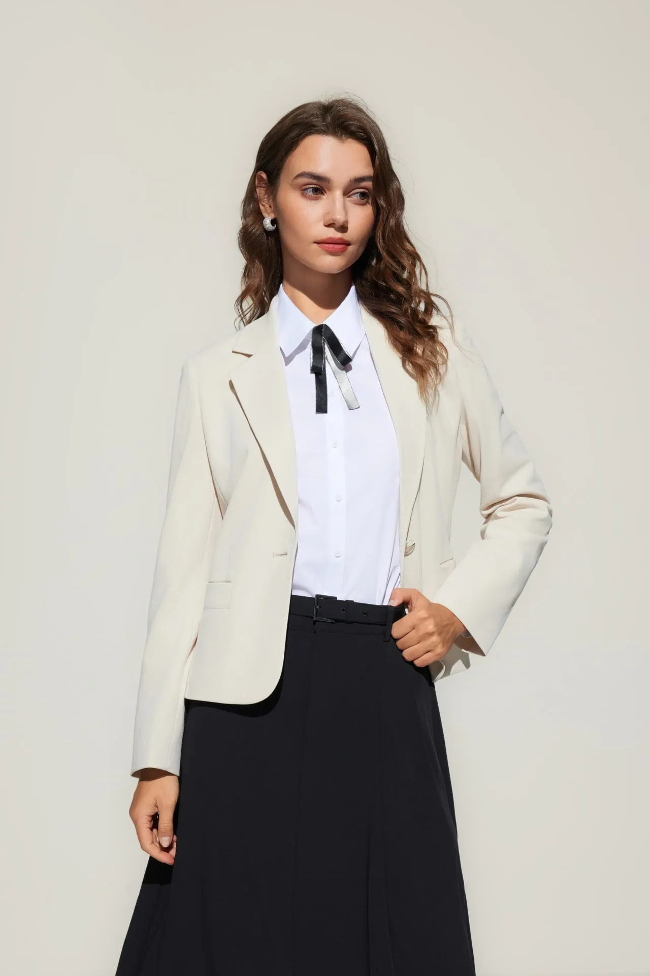 Crepe Knit Casual Blazer