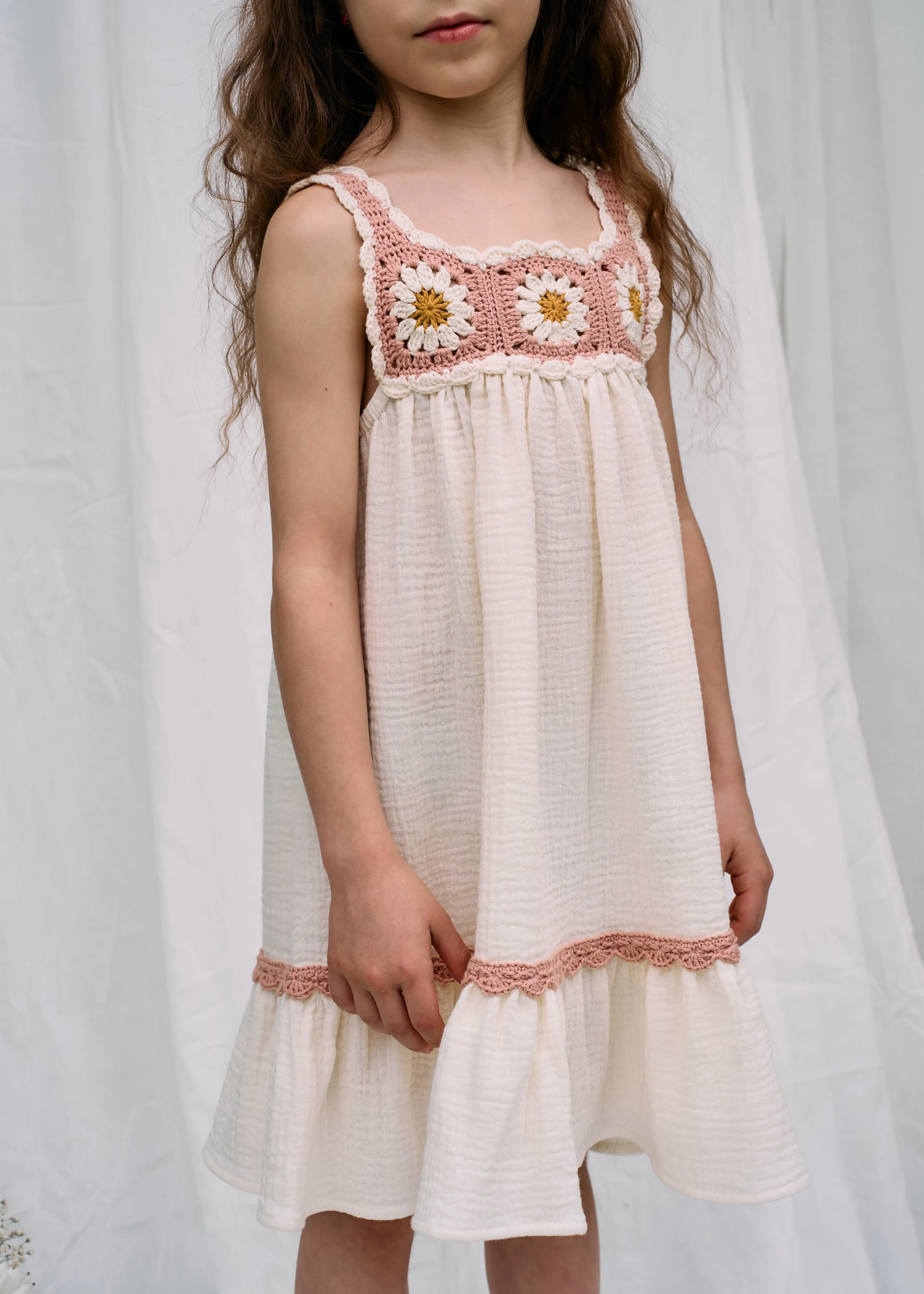 Daisy Dress | Powder pink