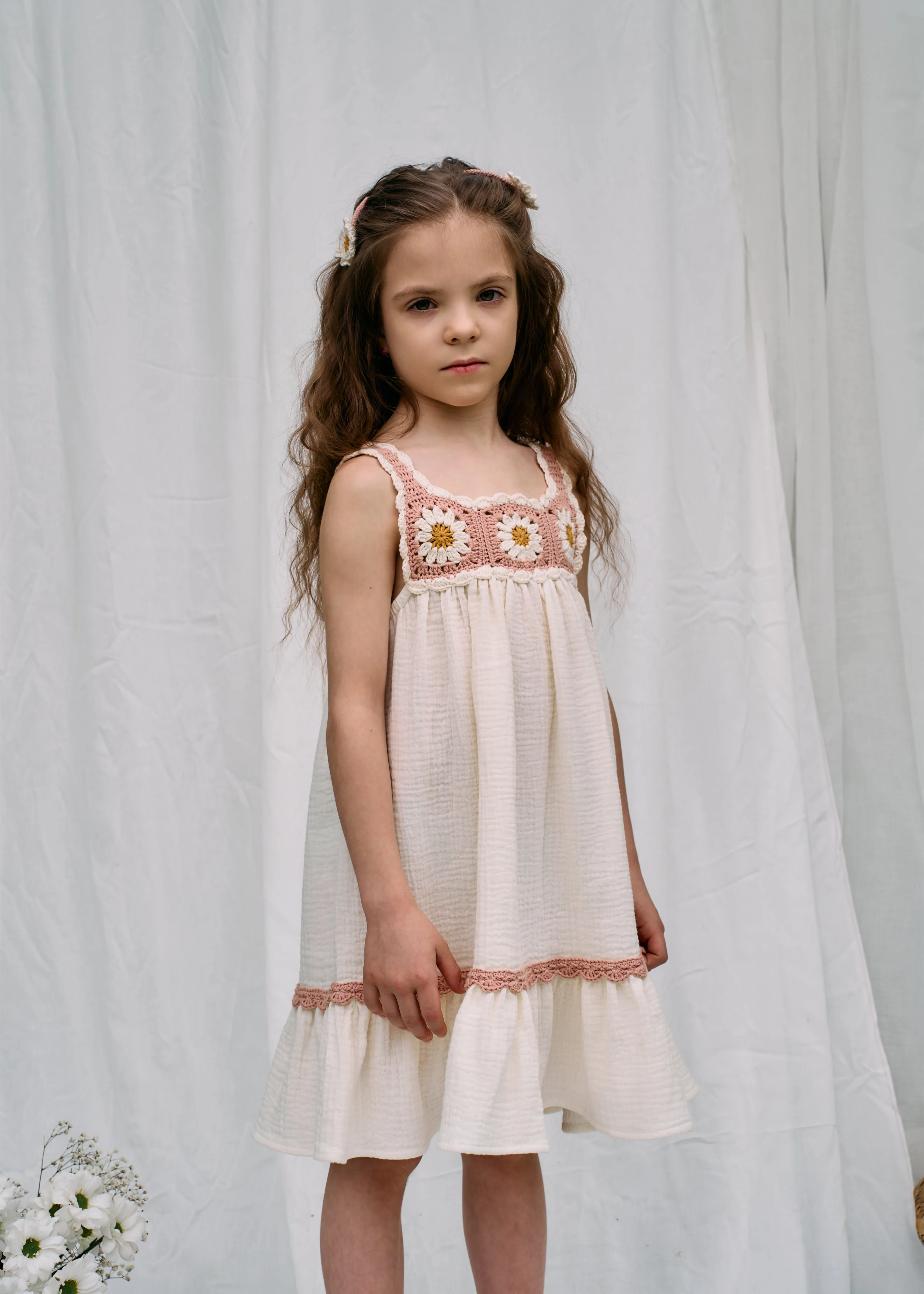 Daisy Dress | Powder pink