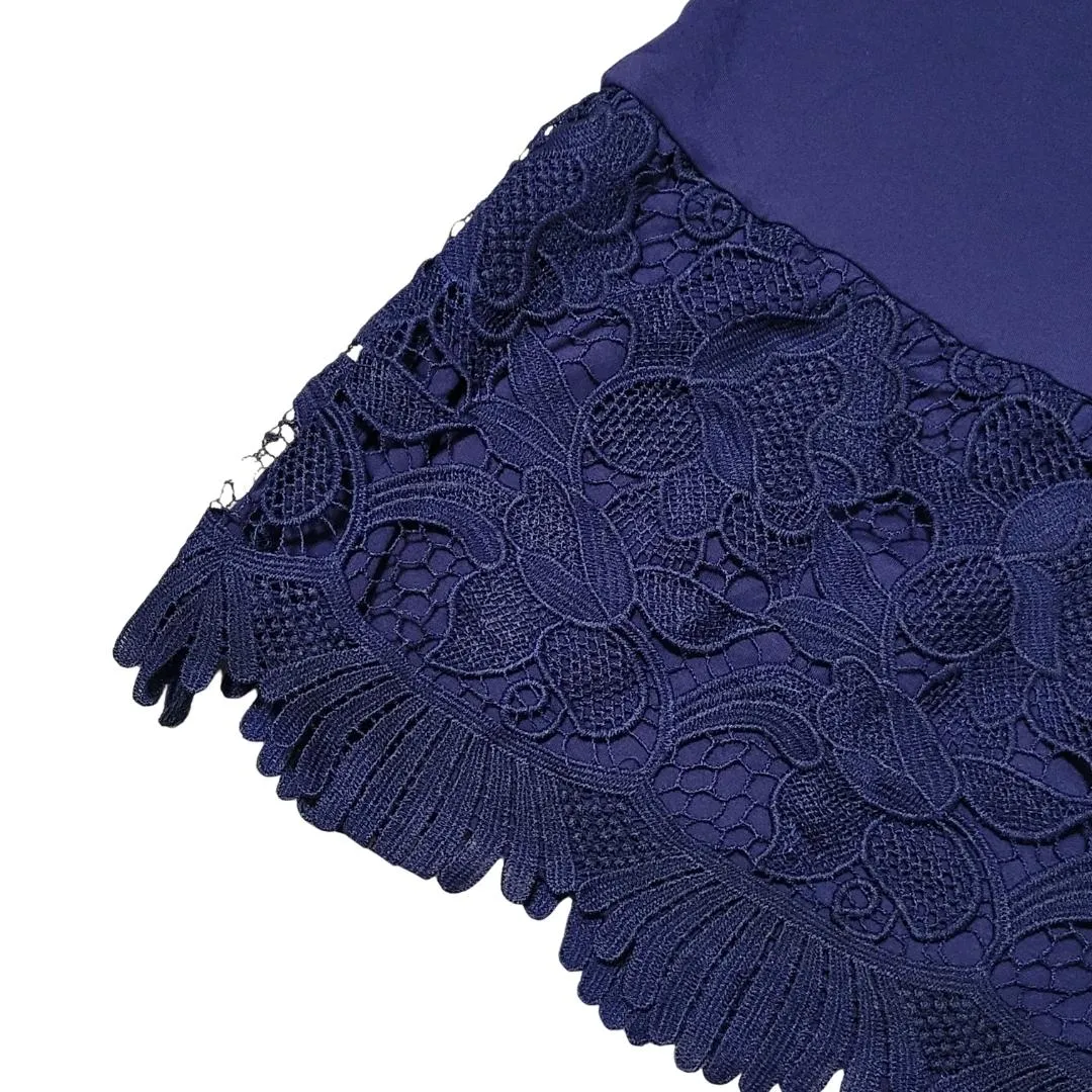 Dark Chocolate Brown New Scalloped Guipure Lace Dress Extender Slip