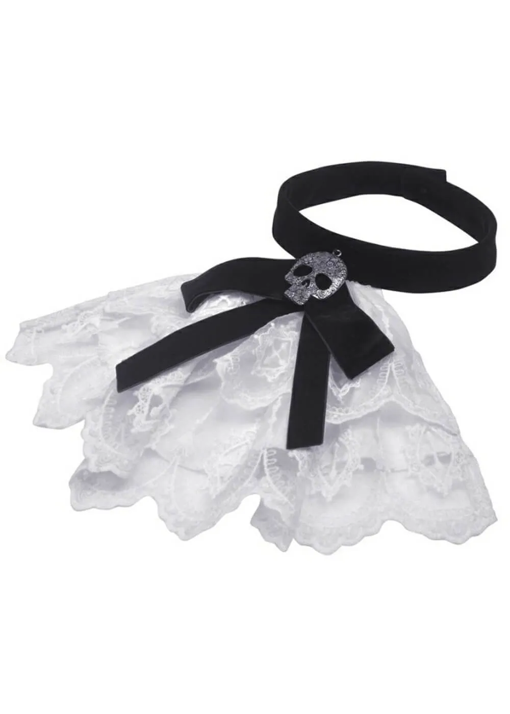 Dark In Love Augusta Skull Velvet Jasje Zwart