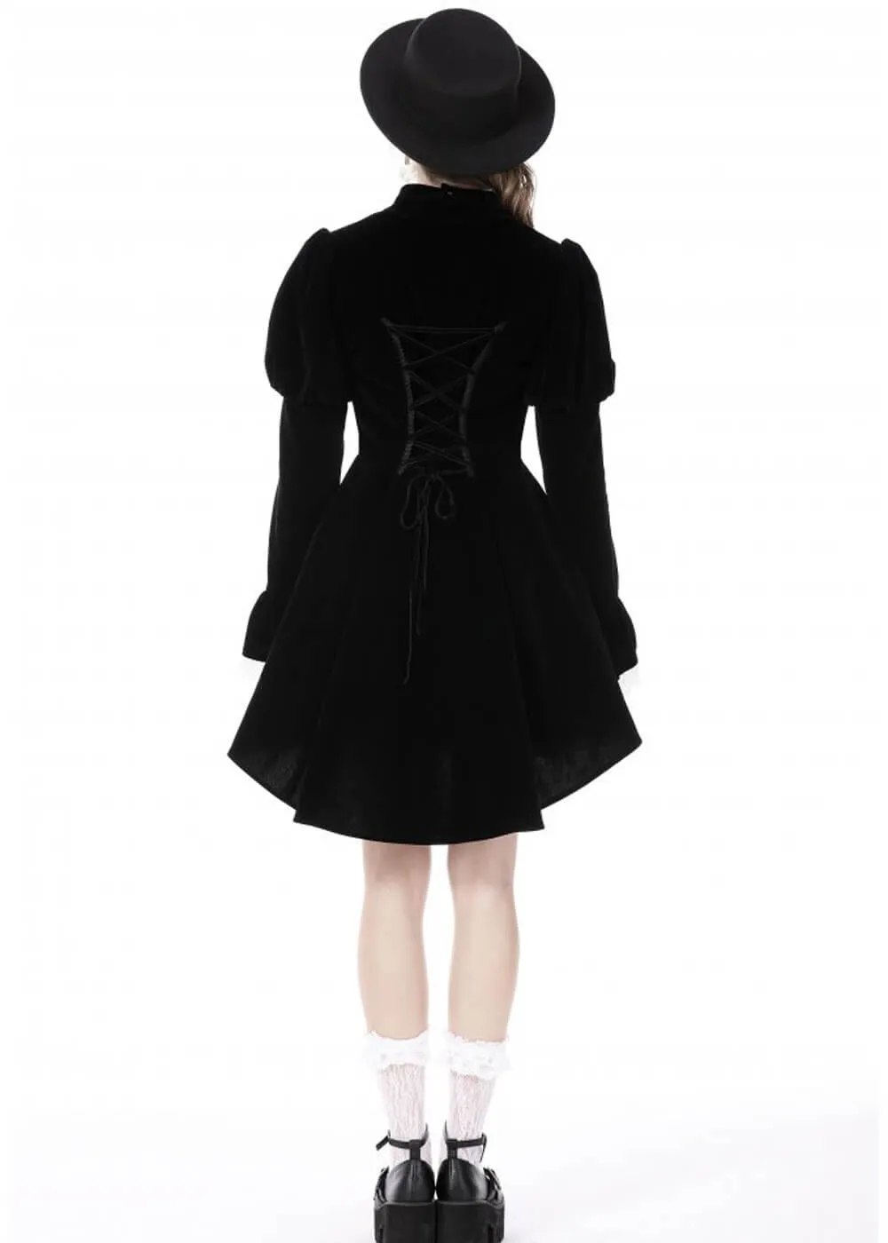 Dark In Love Augusta Skull Velvet Jasje Zwart