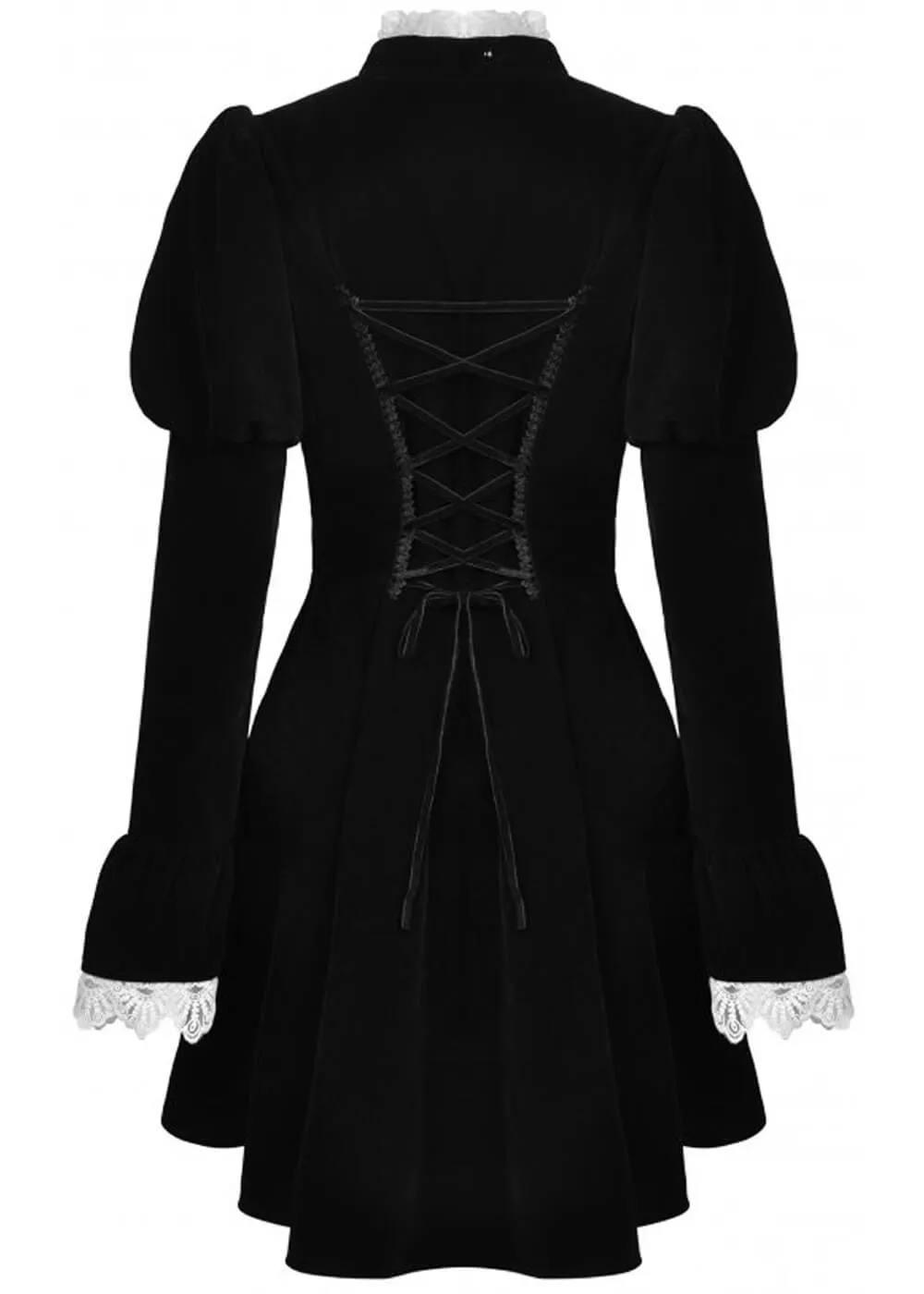 Dark In Love Augusta Skull Velvet Jasje Zwart