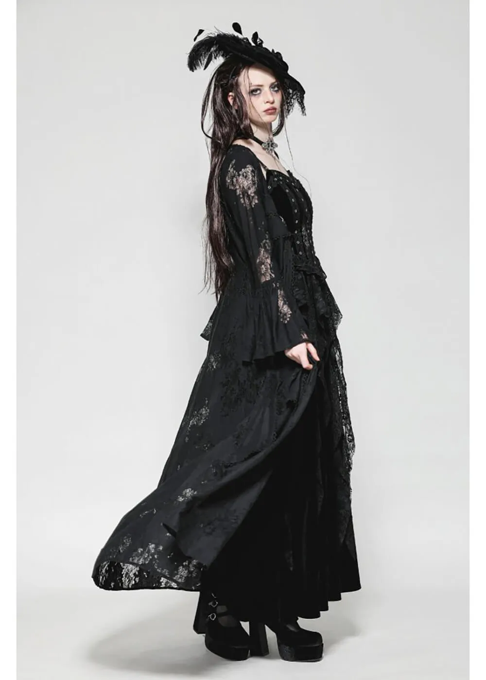 Dark In Love Secret Garden Jas in Zwart